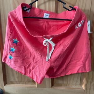 GAP Pink Lounge Shorts with Star Accents. New With Tags, Women’s Size Medium